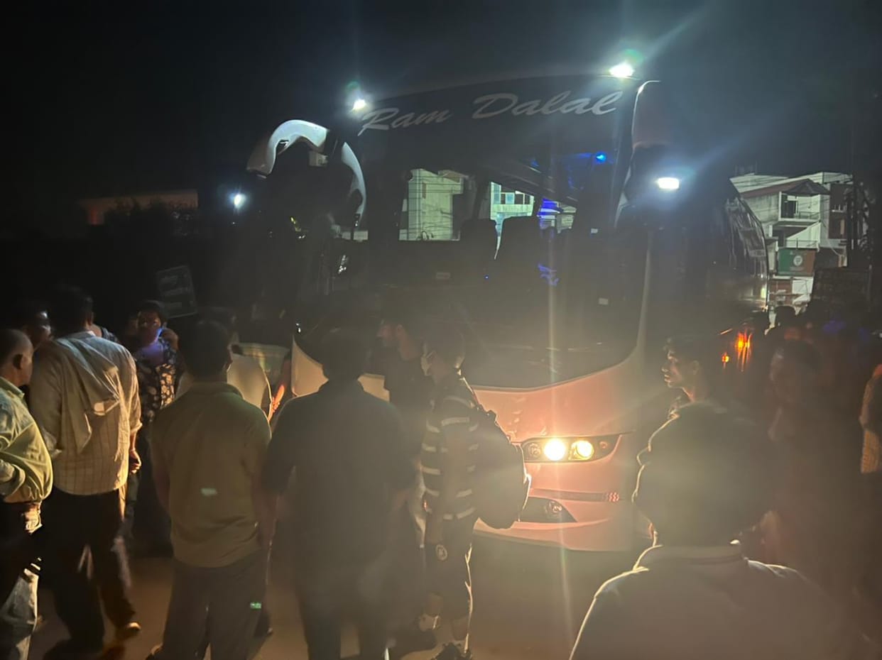 Now two private Volvo buses caught in Nadaun
