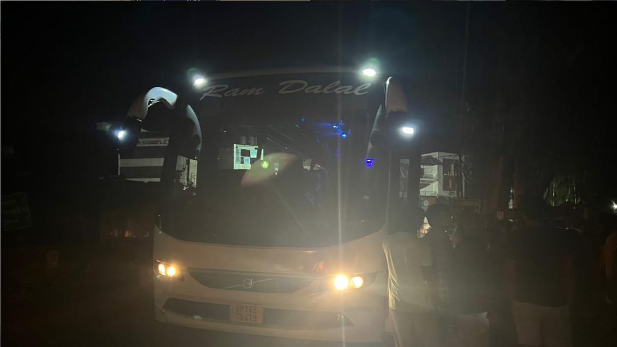 Two private Volvo buses were caught in Nadaun Transport Department fined