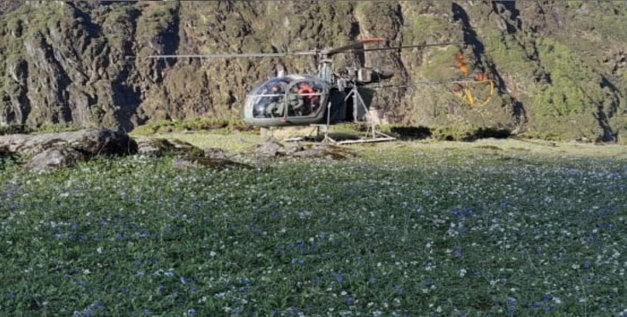Five trekkers from Haryana Trapped on Kakbhusundi trekking Chamoli, rescued by helicopter