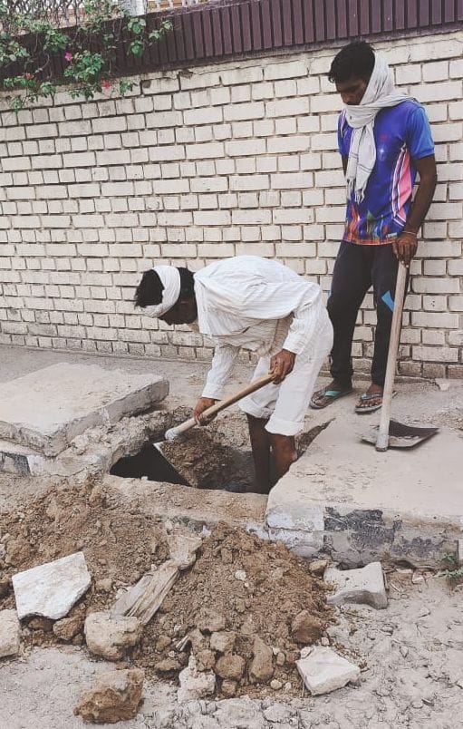 JCB of Shahpur drain and manual cleaning of Delhi Road Barsati drain started