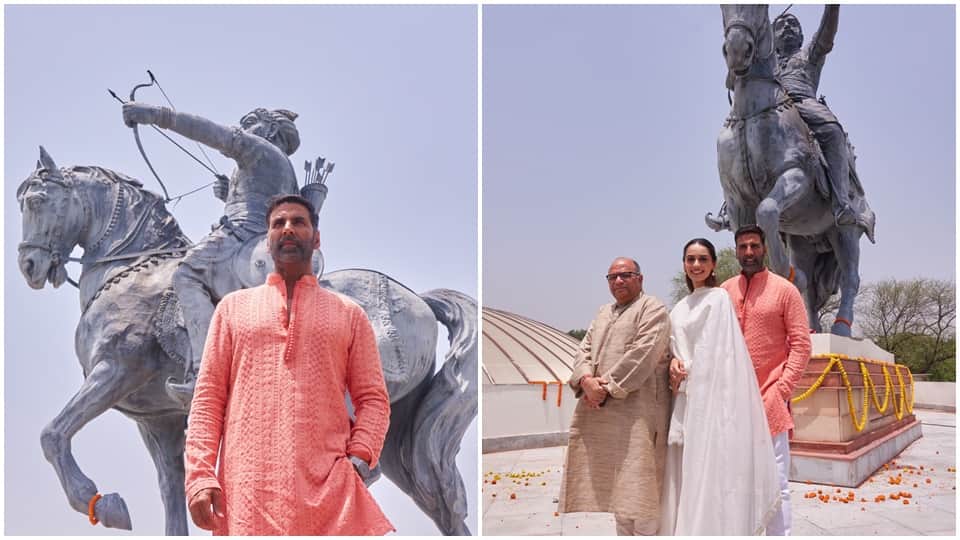 Akshay Kumar and team Samrat Prithviraj honour India last Hindu king at his fort, Rai Pithora in New Delhi