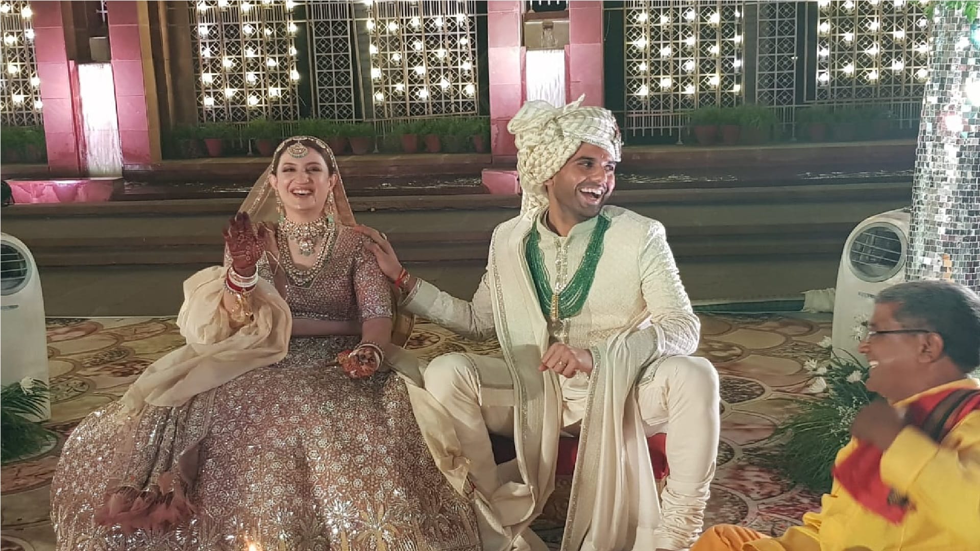 Deepak Chahar Jaya Bhardwaj Wedding Deepak Chahar gets married to Jaya Bhardwaj at Hotel JP place in agra