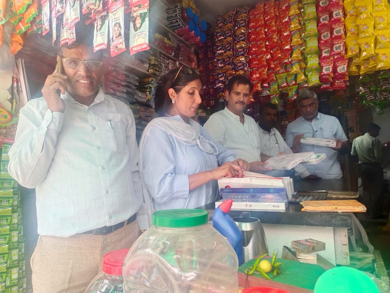 No Tobacco Day: Chief Minister Flying Squad raids five shops, 192 packets of foreign cigarettes recovered on three