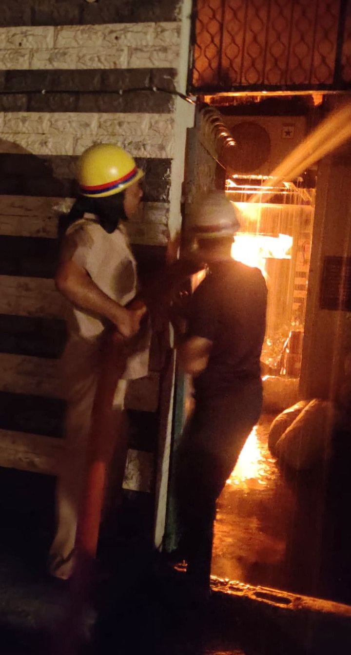 Massive fire in plastic pipe manufacturing factory
