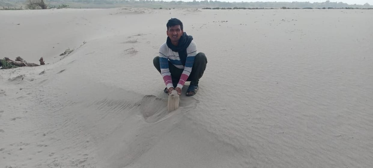The flood has passed, the sand has become a problem now.