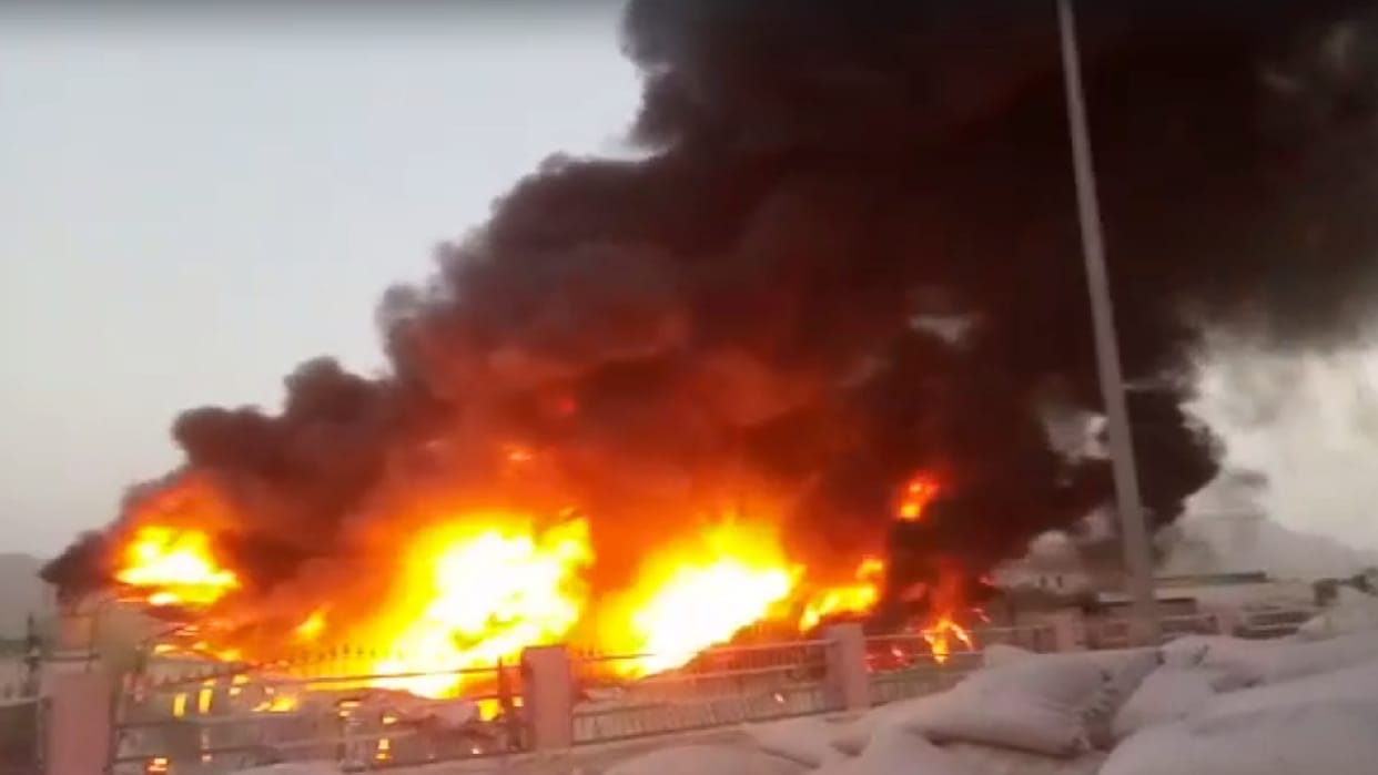 A major fire broke out in an oil factory located in Ajmer Ramganj police station area