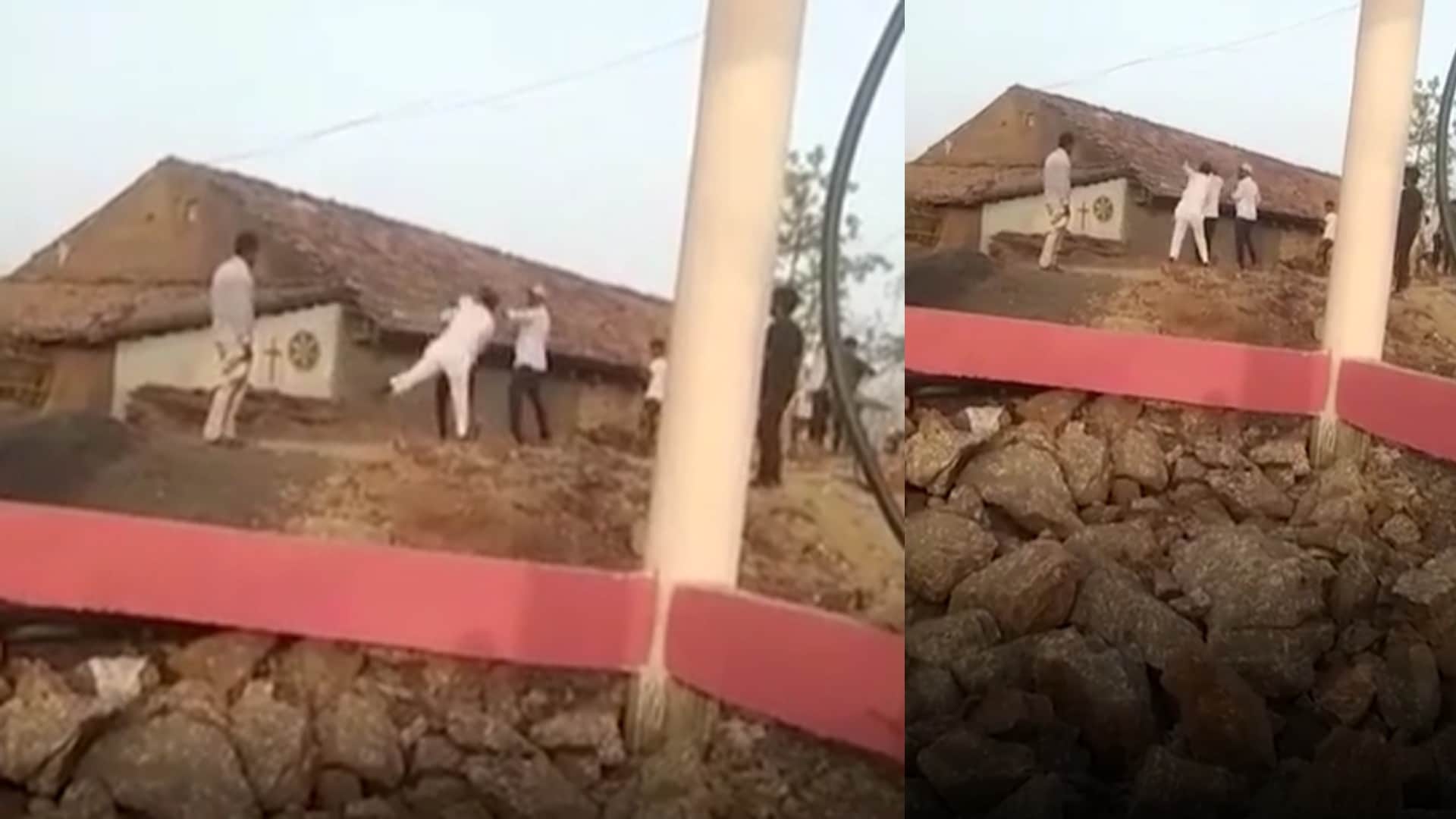 कांग्रेस विधायक ने सुपरवाइजर को जूते से पीटा।