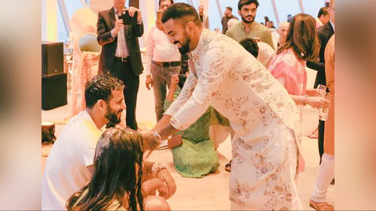 KL Rahul In Another Marriage: KL Rahul attended the wedding of Bahrain cricketer David Mathias instead of Deepak Chahar wedding, see photos