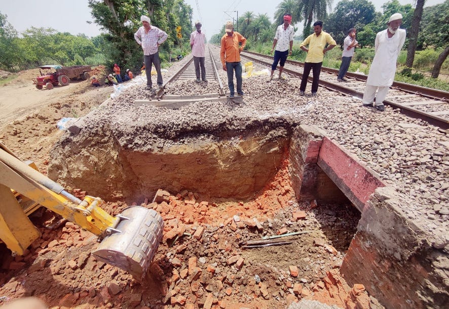 Railways renewed two dilapidated bridges in just seven hours