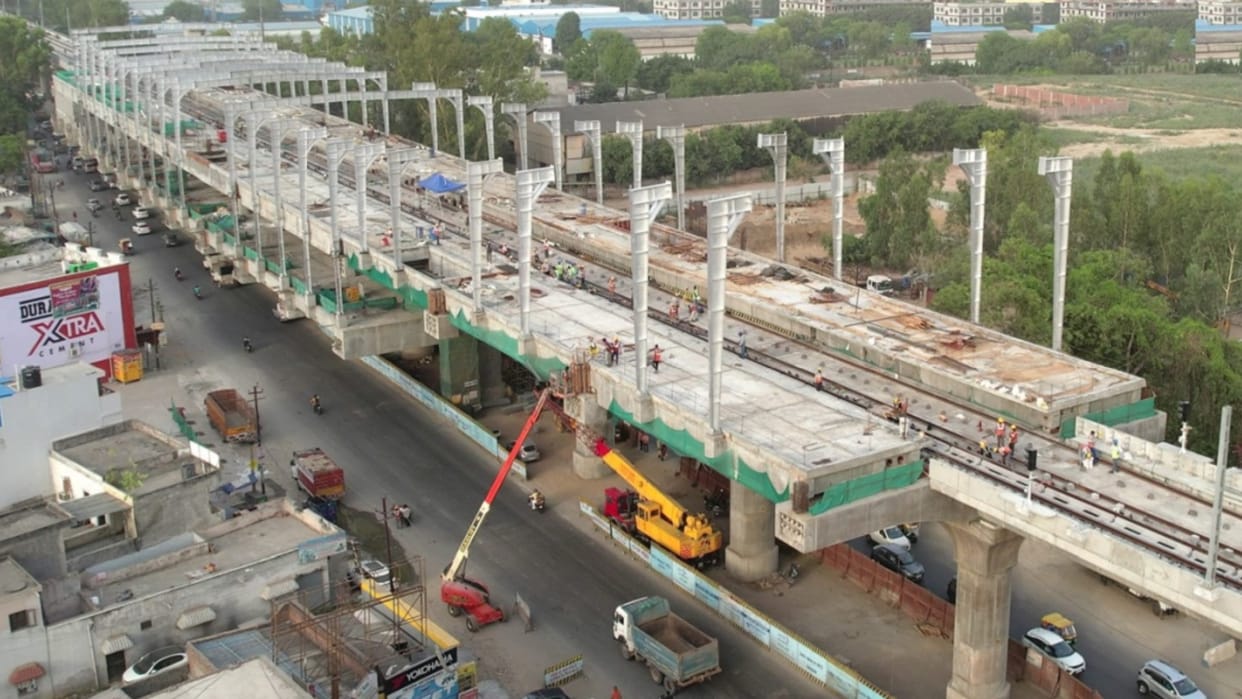 Rapid Rail Construction Meerut: Tracks laid in 7 km from Guldhar to Duhai, first train set of six coaches will arrive soon for trial