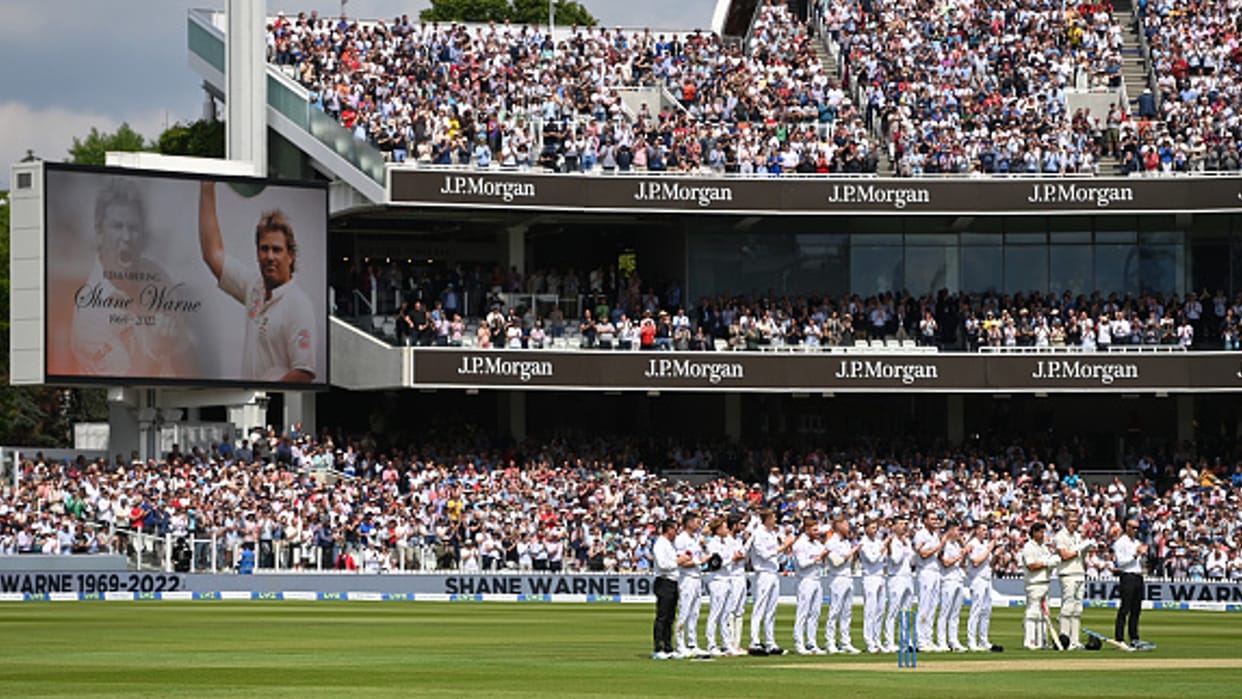 ENG Vs NZ 1st Test England and New Zealand Players pay unique tribute to Shane Warne in Lord's Test watch video