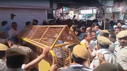 tension in baran after attack on shopkeepers Police force deployed on spot