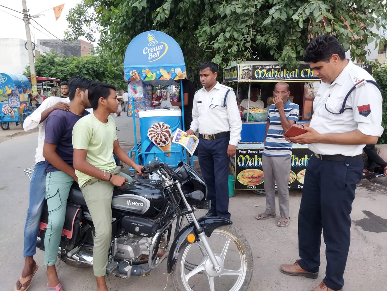 During checking, challans of 54 vehicles were deducted, mitigation fee of Rs 19 thousand was collected