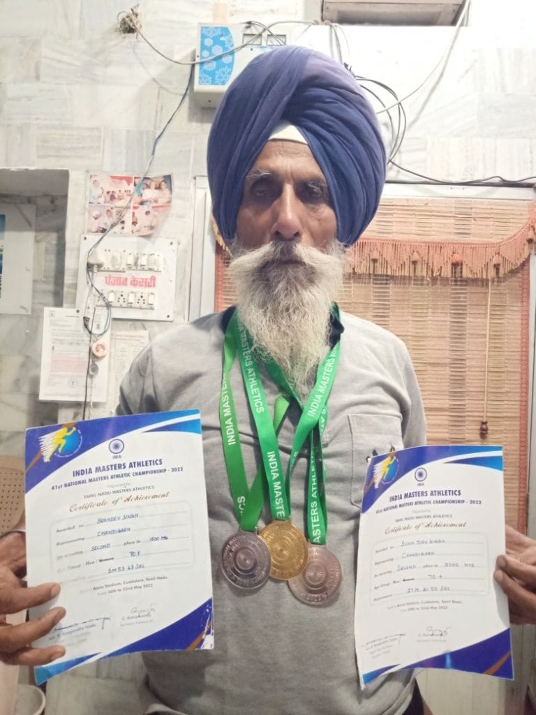 Sukhdev Singh ran 5 km at the age of 72, got gold
