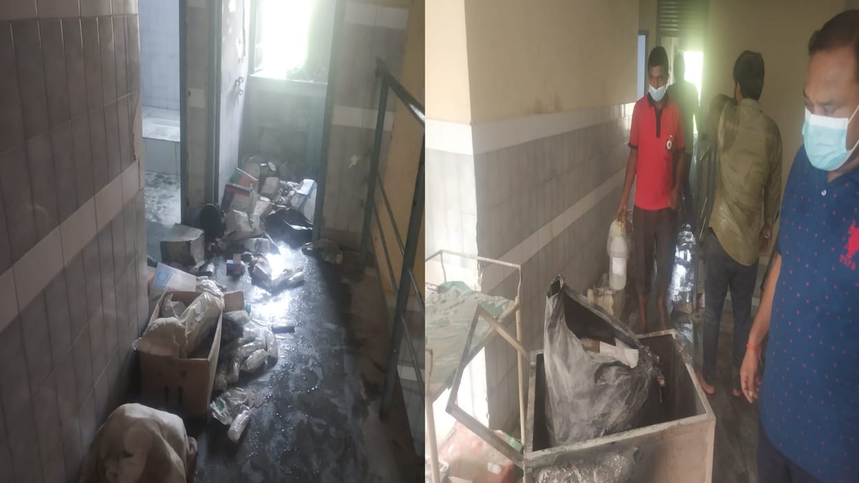 Shahjahanpur fire breaks out in rajkiya medical college third floor building evacuated