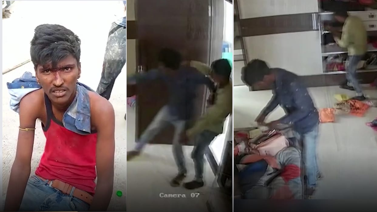 Indore: Theft was being done in broad daylight in a deserted house, neighbor called people by message on WhatsApp, thieves were thrashed