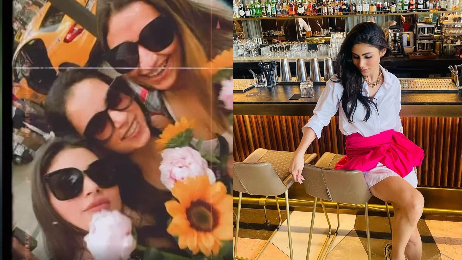 mouni roy shares new pics on fun mood with friends fans says husband ko saath nahi le gayi