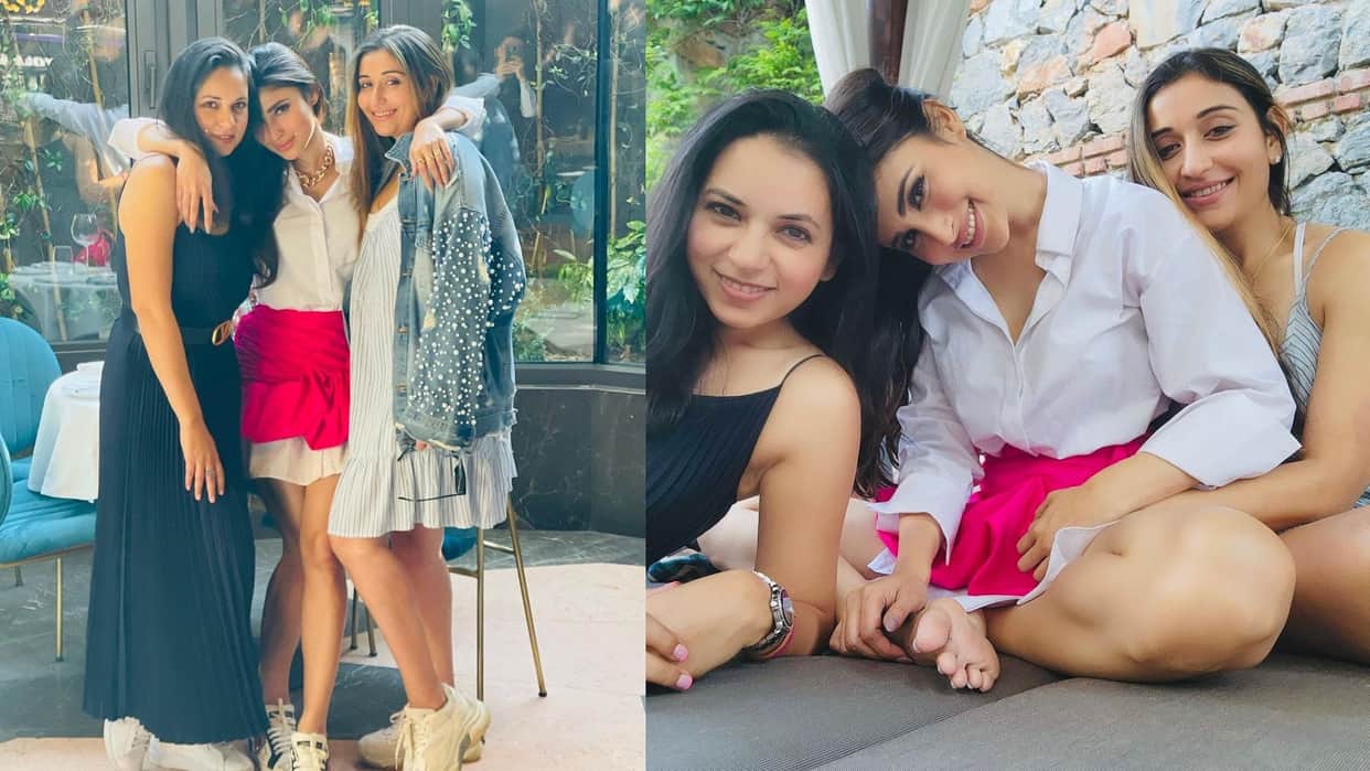 mouni roy shares new pics on fun mood with friends fans says husband ko saath nahi le gayi