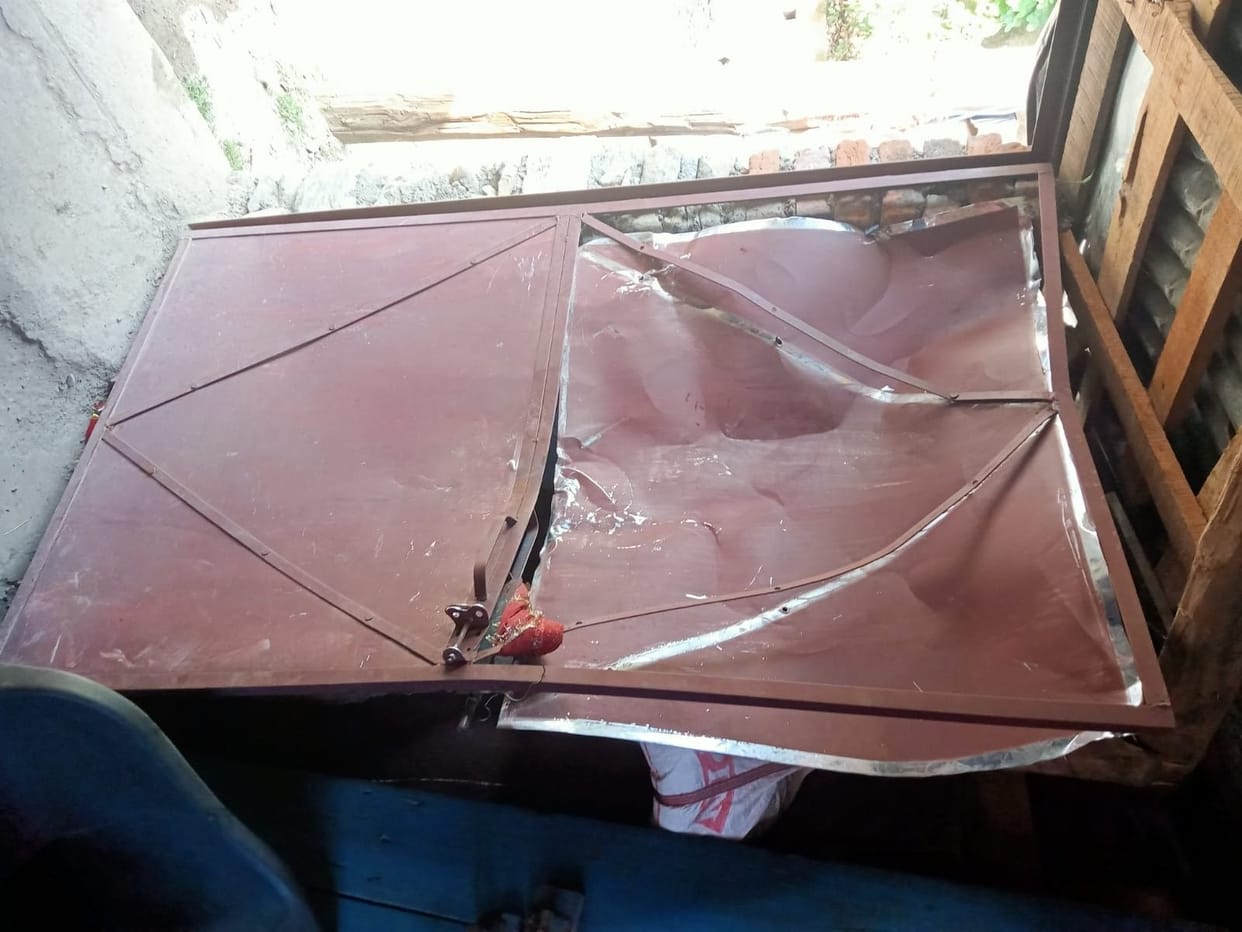 Elephant vandalized the Garjiya temple complex