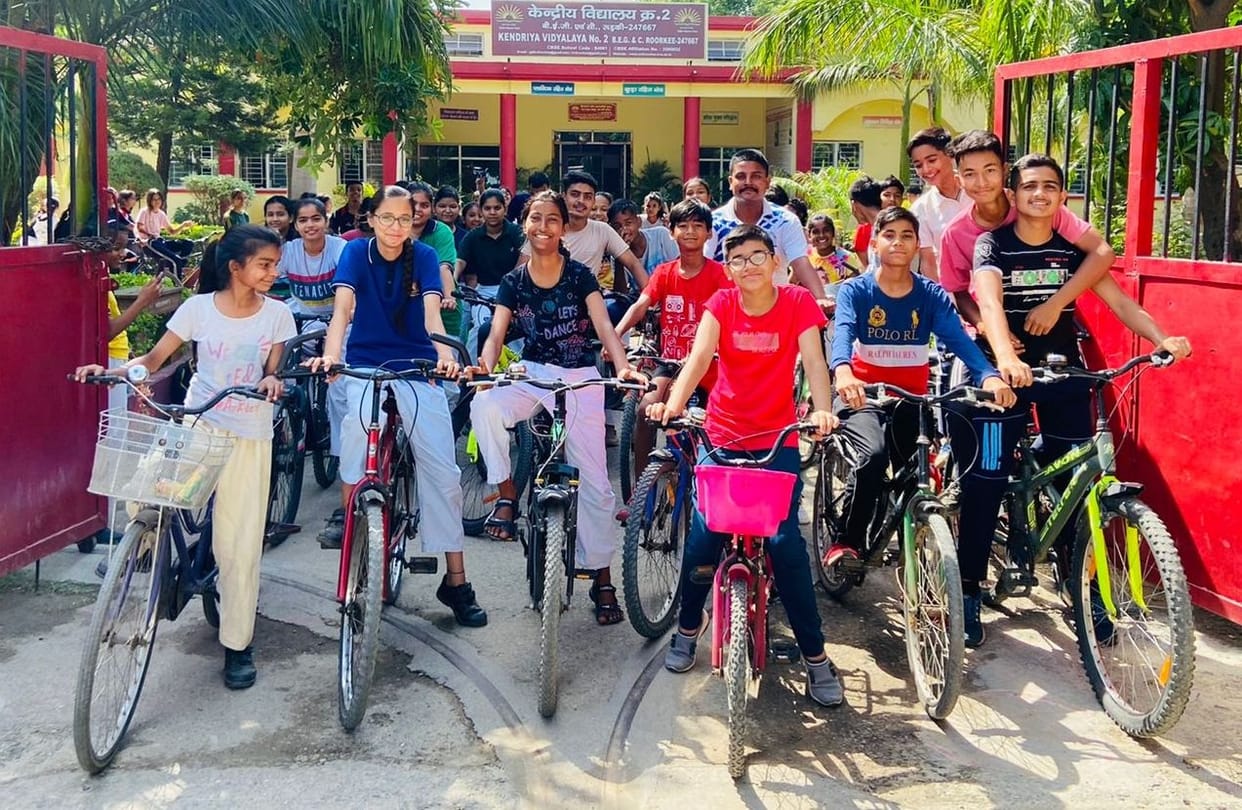 Message of environmental protection given by cycle rally