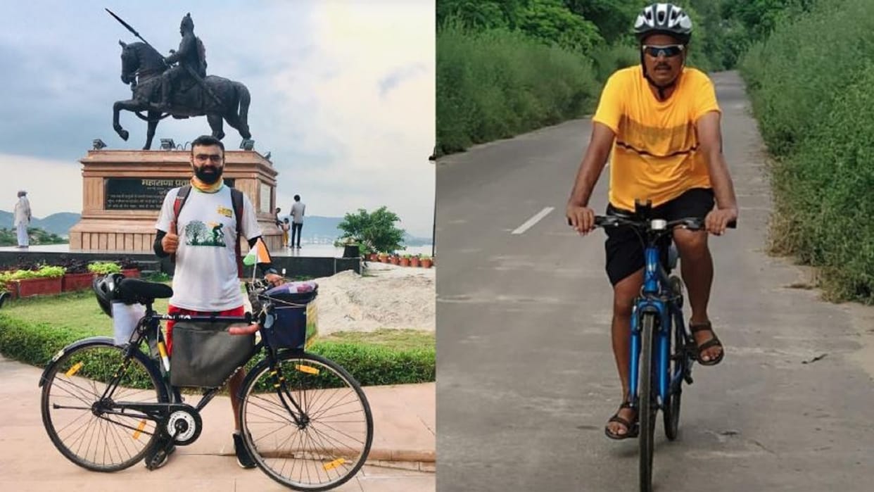 Arun of Sonipat is telling the benefits of cycling for 20 years