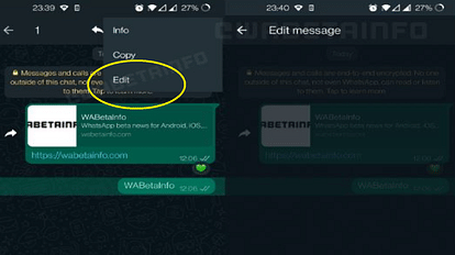 WhatsApp to allow users to edit message testing on beta version