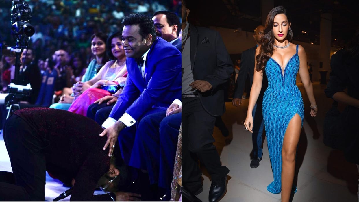 iifa 2022 yoyo honey singh bows down to ar rahman and nora fatehi bold look today celebrity update in 10 pictures