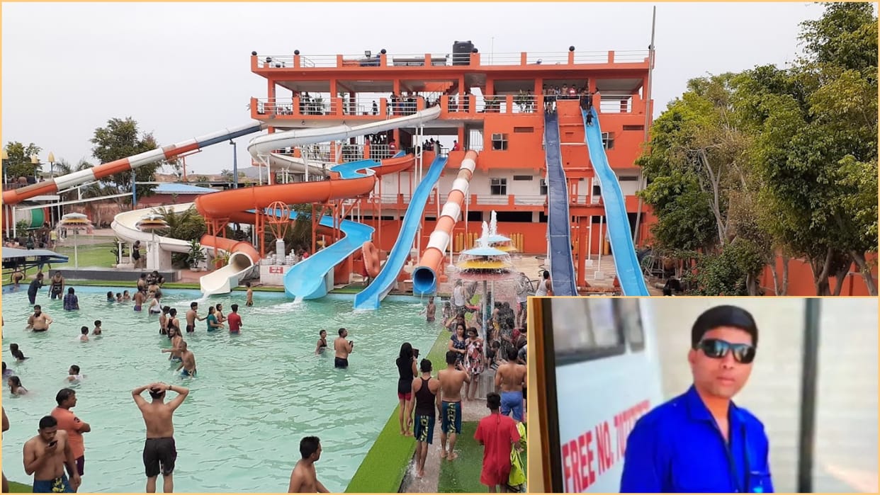 youth died due to man sliding collided with him in pool of Ajmer water park