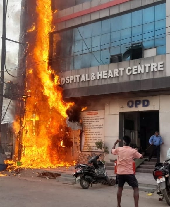 Fire in BS Hospital due to short circuit in transformer, chaos ensued