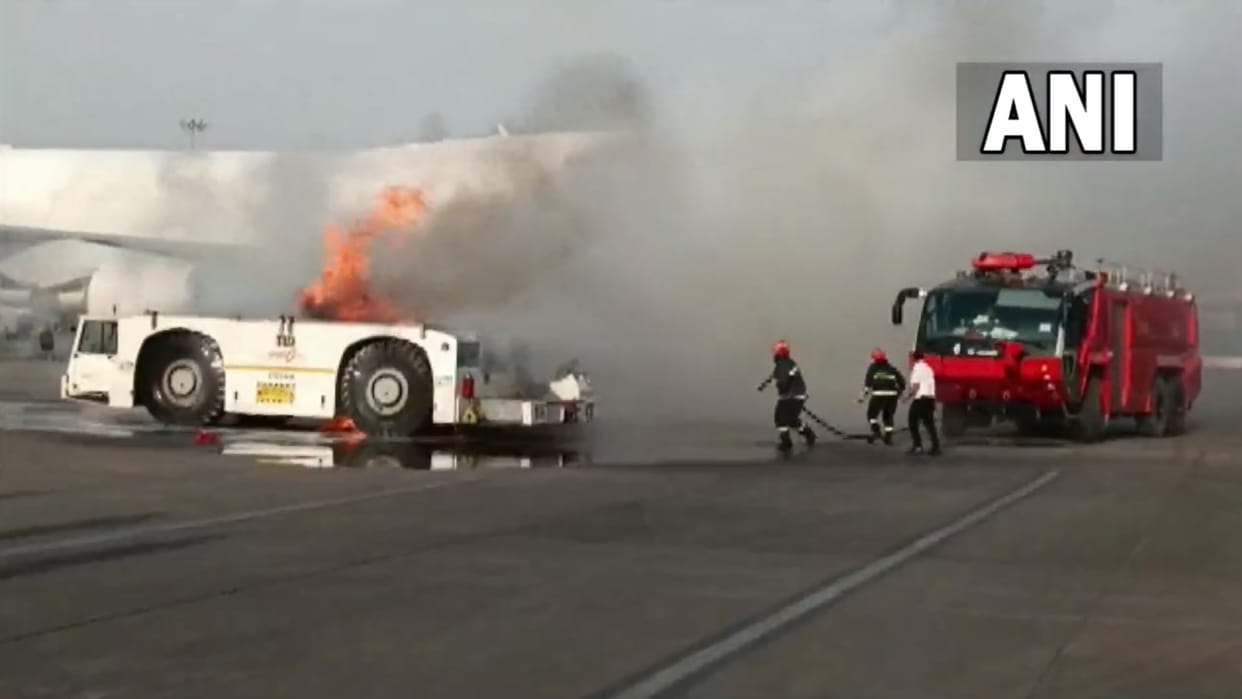 Delhi airport reported fire incident on june 3 evening at cargo bay fire fighters controlled it on time