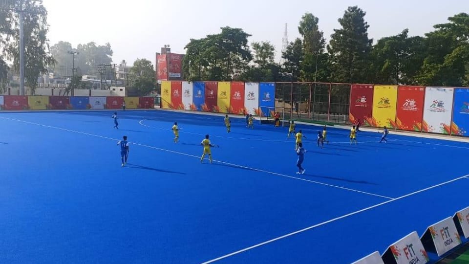 League matches of men hockey of Khelo India Youth Games began in Kurukshetra