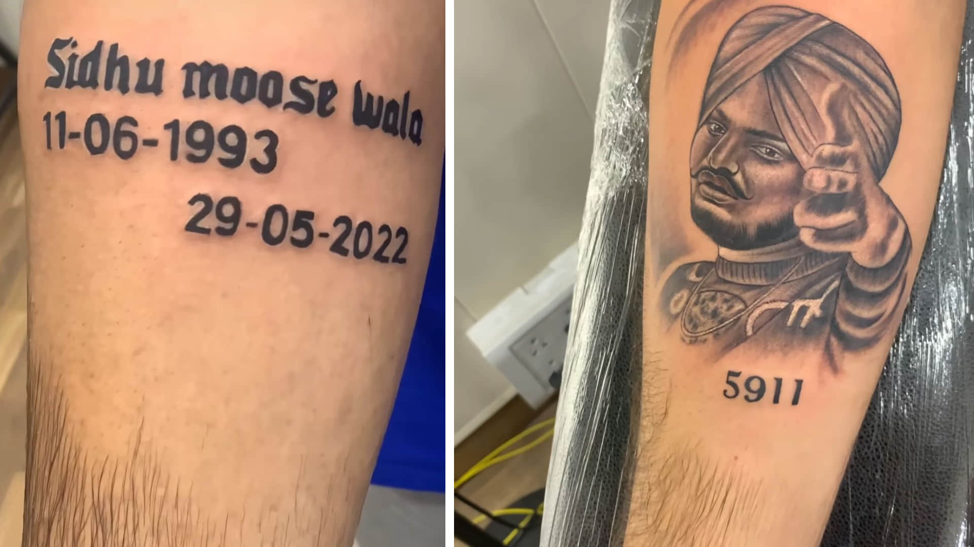 Sidhu Moose Wala Death Tribute By Fans via Cards Tatto number plate sticker trackter Social Media Video Latest News Update