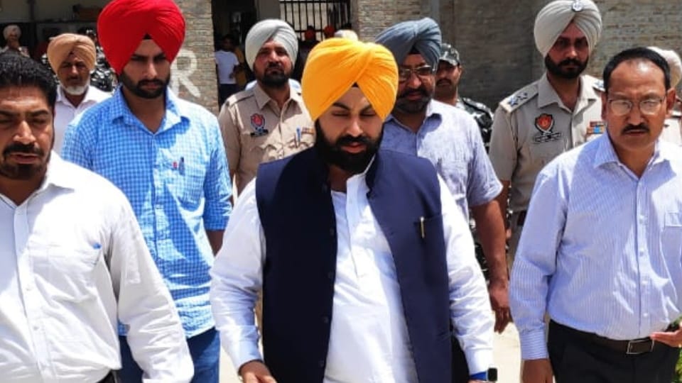 Punjab Jail Minister Harjot Singh Bains made surprise visit to Bathinda Central Jail