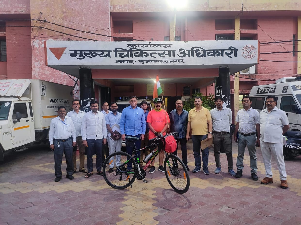 The message of cycling given to a healthy life