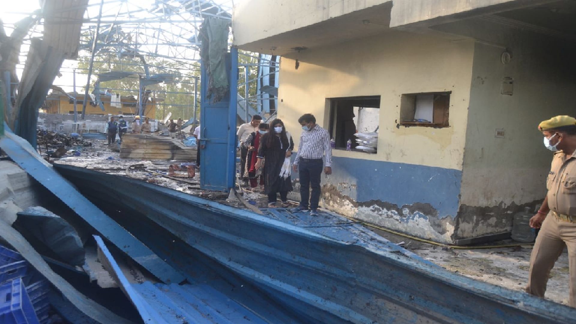 Explosion in Factory Explosion in illegal firecracker factory in hapur, 12 workers killed