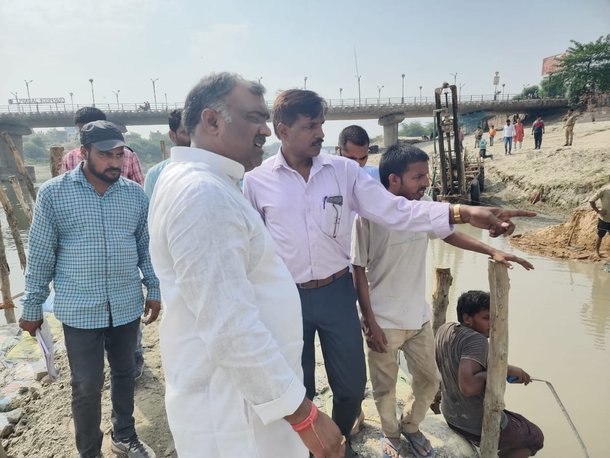 Minister of State inspected the beautification work of the Ghats