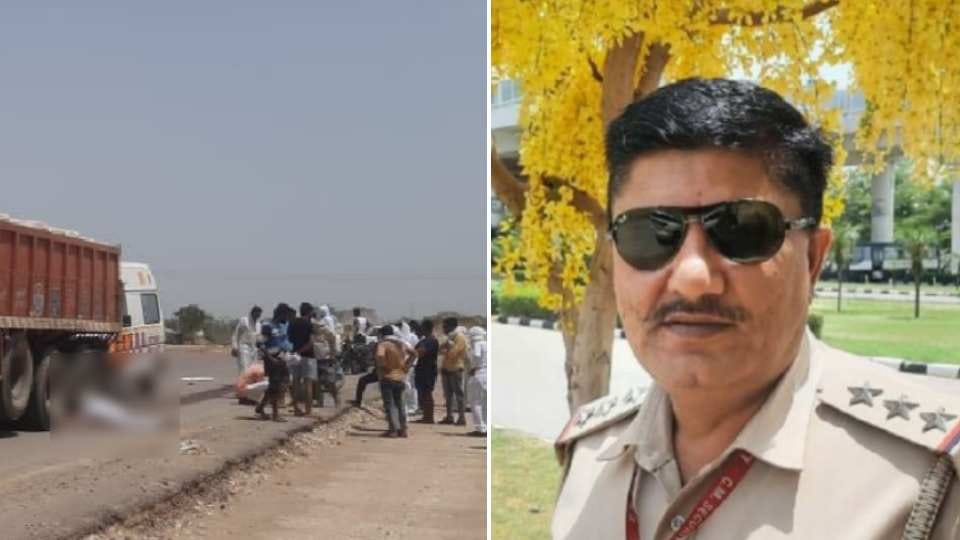Inspector died in road accident in Jind of Haryana