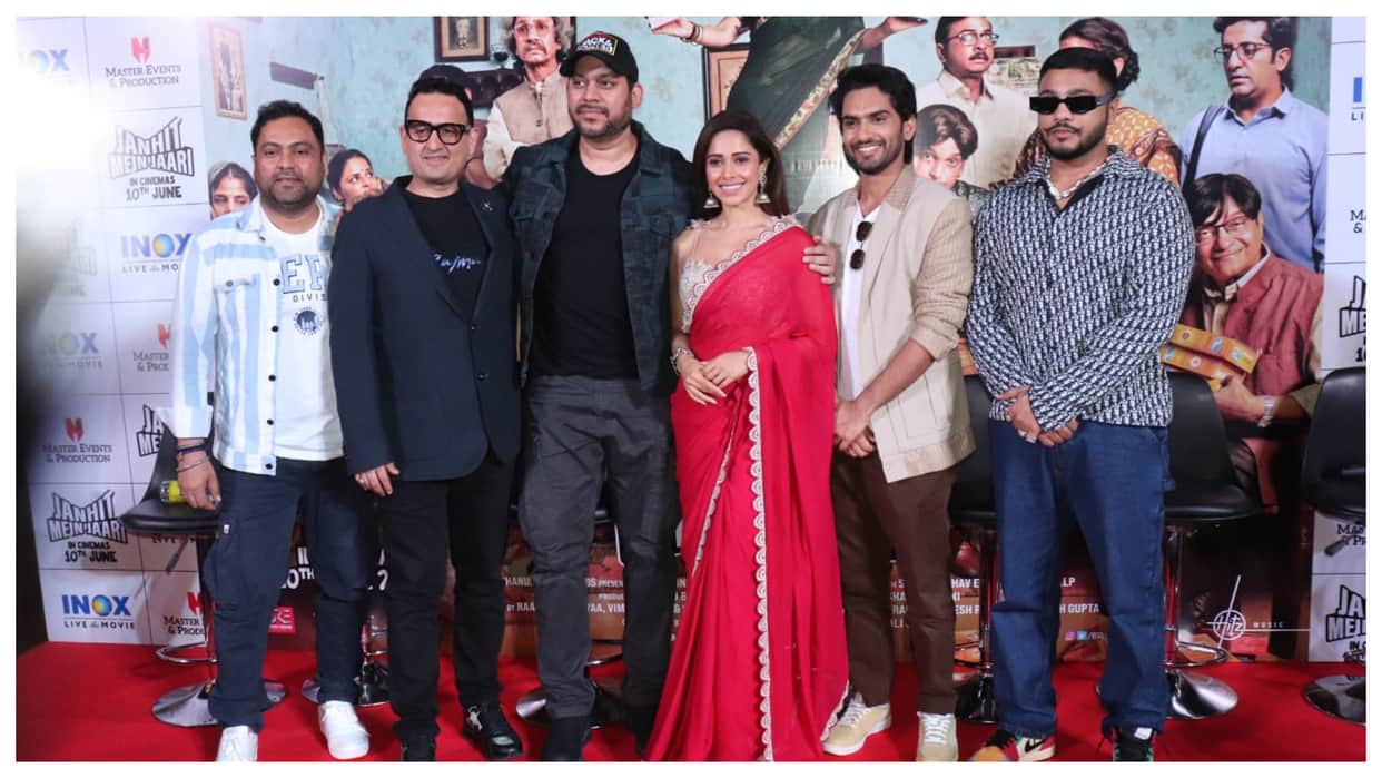Janhit Mein Jaari: Nushrratt Bharuccha visit to Delhi with Raftaar producer vinod bhanushali other team for Promotion of upcoming film