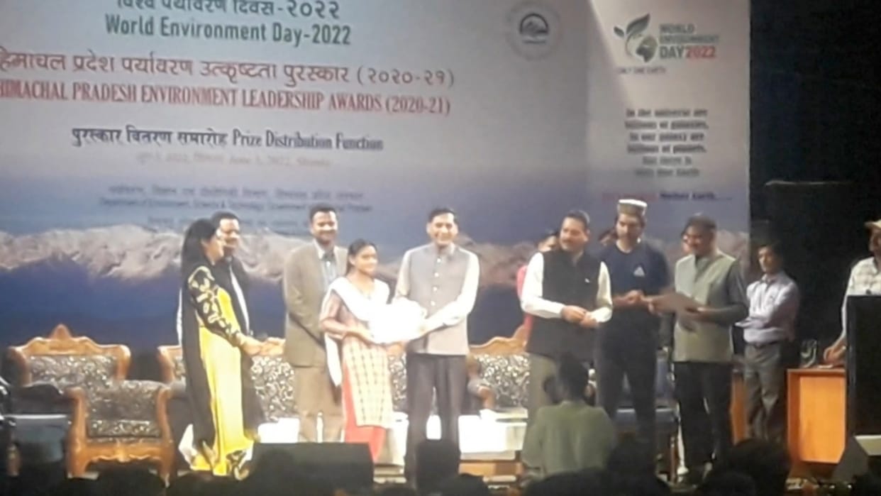 World Environment Day 2022: state level award to Vandna for water purifying technique