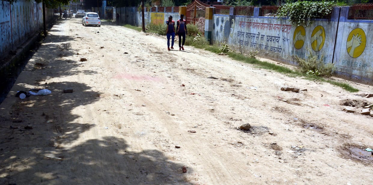 Jal Nigam did not build the road after laying the line
