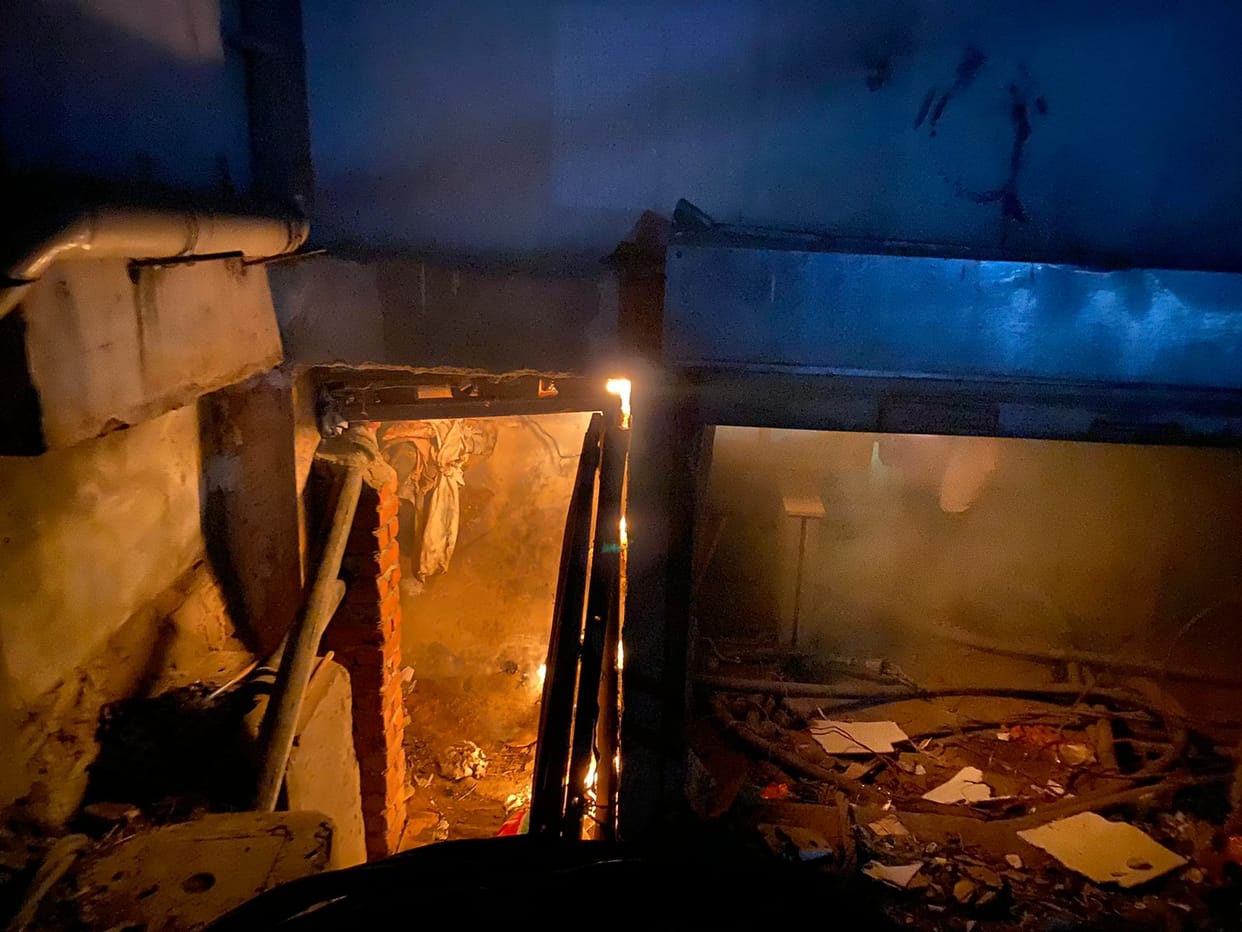 Fire broke out in transformer after a loud explosion