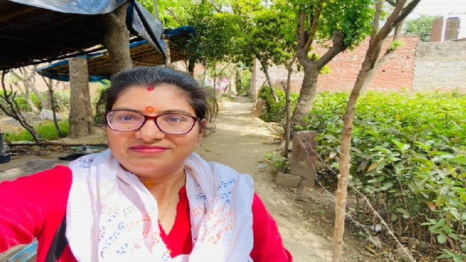 Women of agra planted plants in dividers and parks