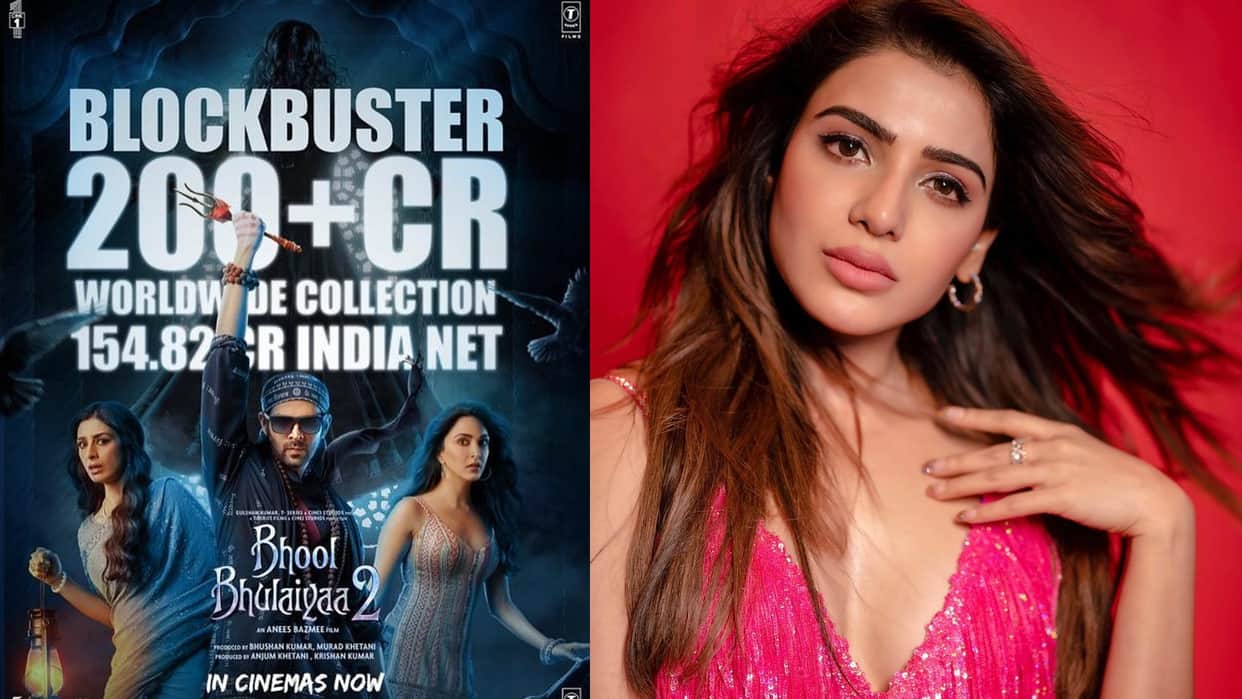 kartik aaryan bhool bhulaiyaa 2 enters in 150 crore club and Samantha ruth prabhu bold look today celebrity update in 10 pictures