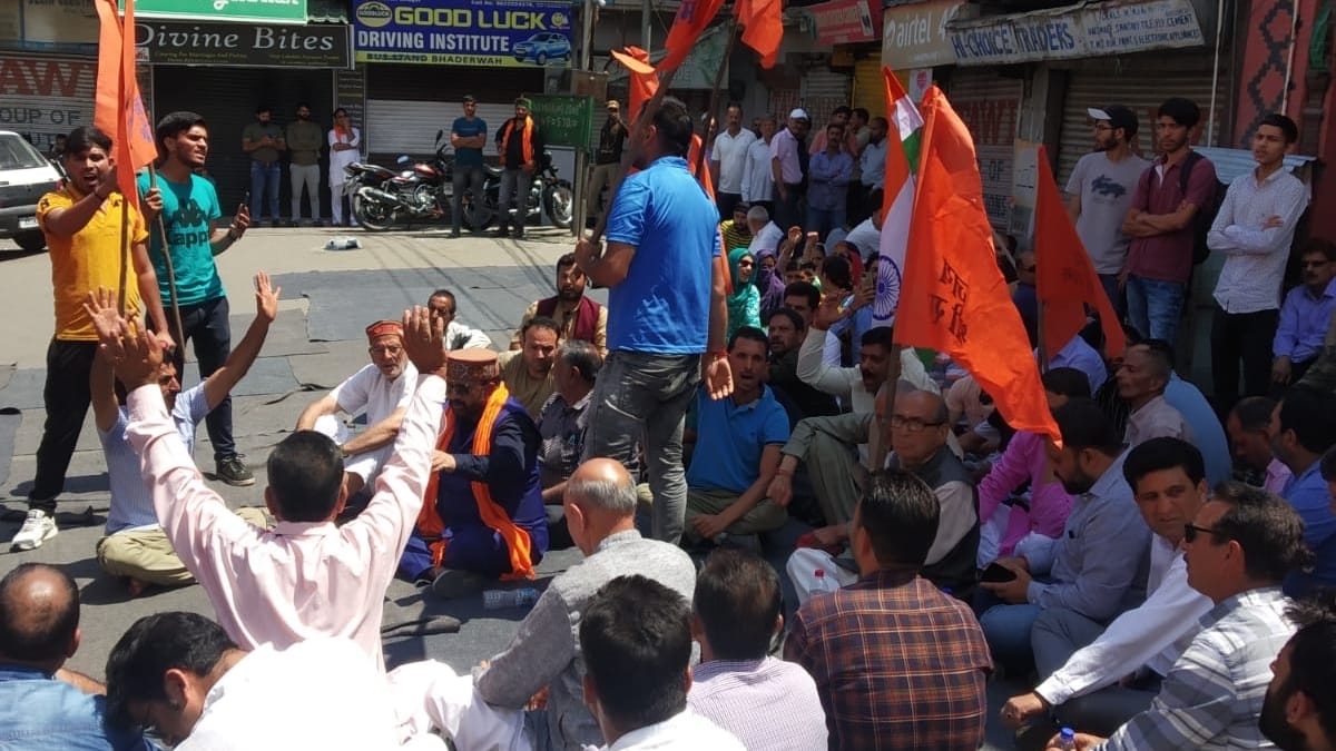 Bhaderwah Temple Vandalised Vasuki Nag temple attacked in Bhaderwah people protest