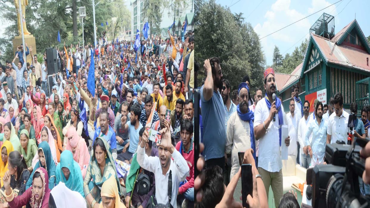 Bhim Army came out in protest against giving tribal status to Hati community, shouted in Shimla