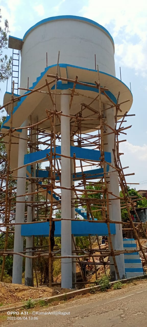 20 lakh rupees spending on overhead water tank in kotla bijdi bilaspur