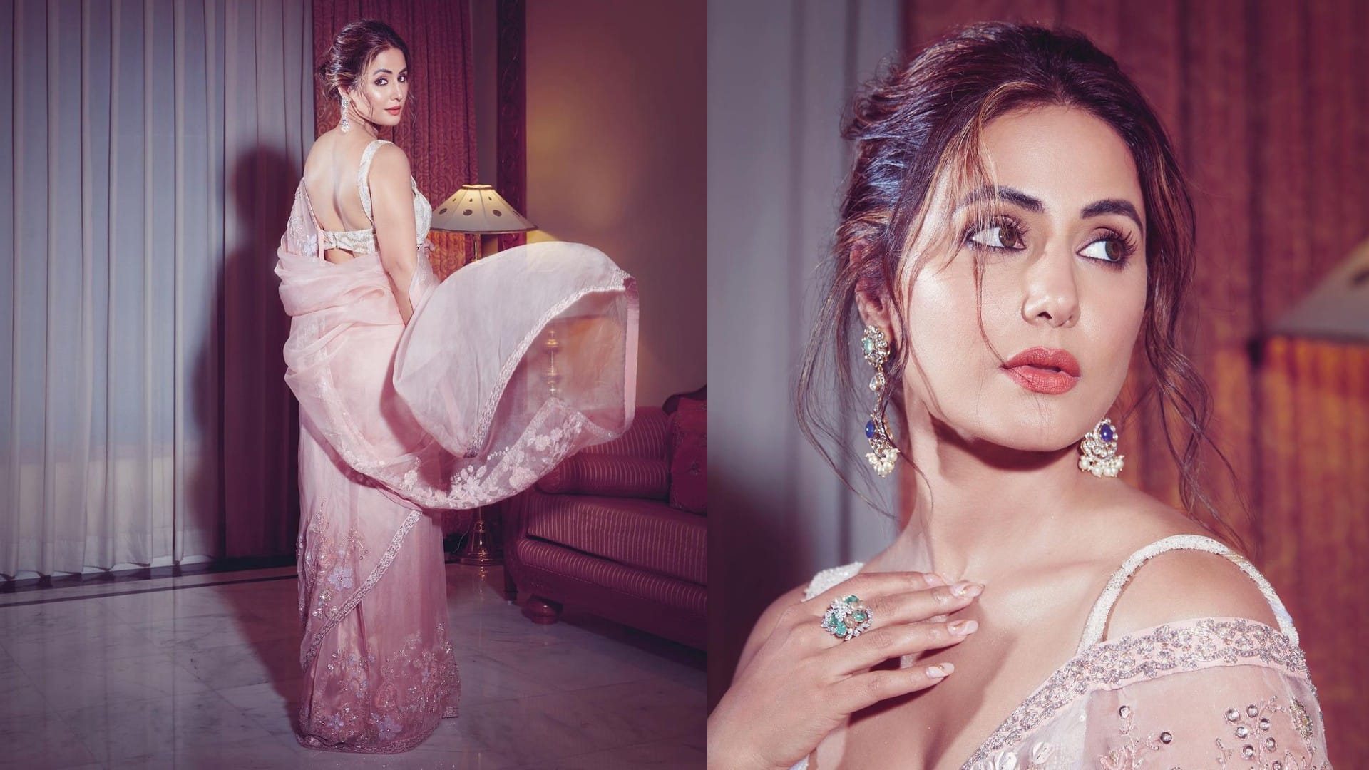 TV Actress Hina Khan's Glamorous Look in White Bell Bottom Dress Photo Shared on Social Media News in Hindi