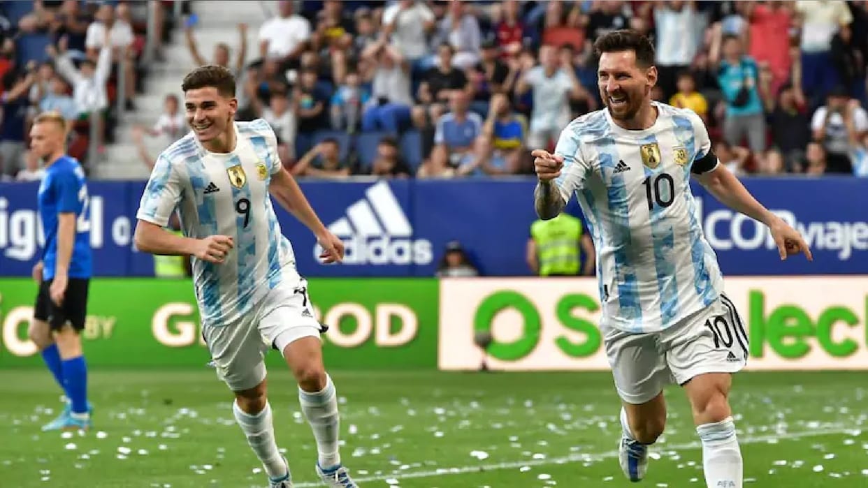 Lionel Messi Scored five goals in an International match for the first time Argentina beats Estonia
