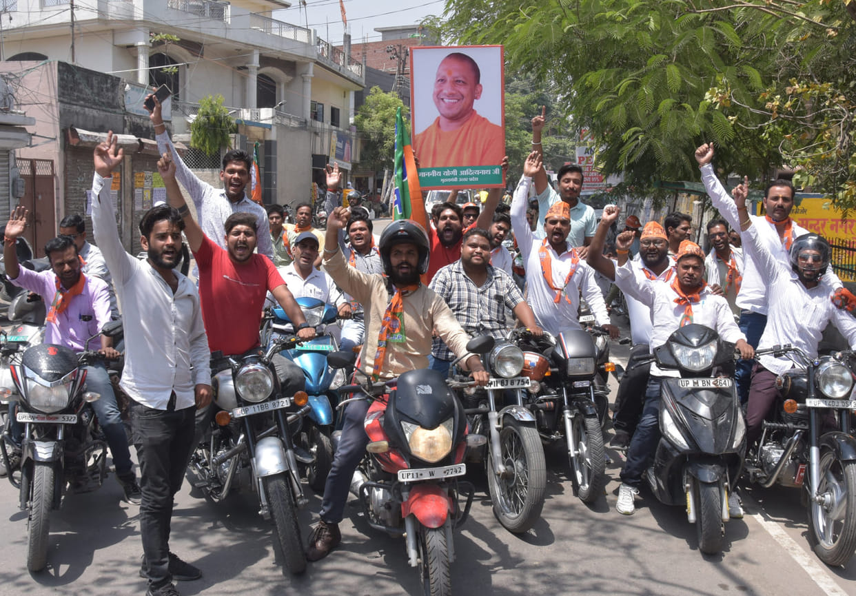 BJP Yuva Morcha took out bike rally