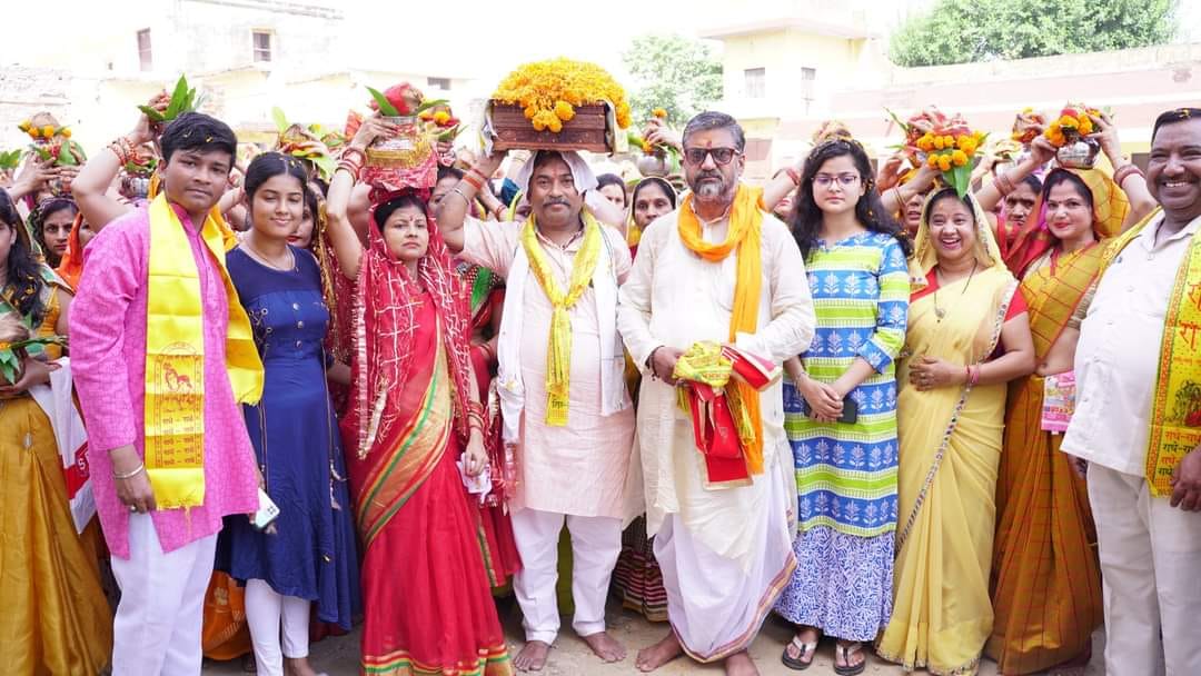 Shrimad Bhagwat Katha started with Mangal Jal Kalash Yatra